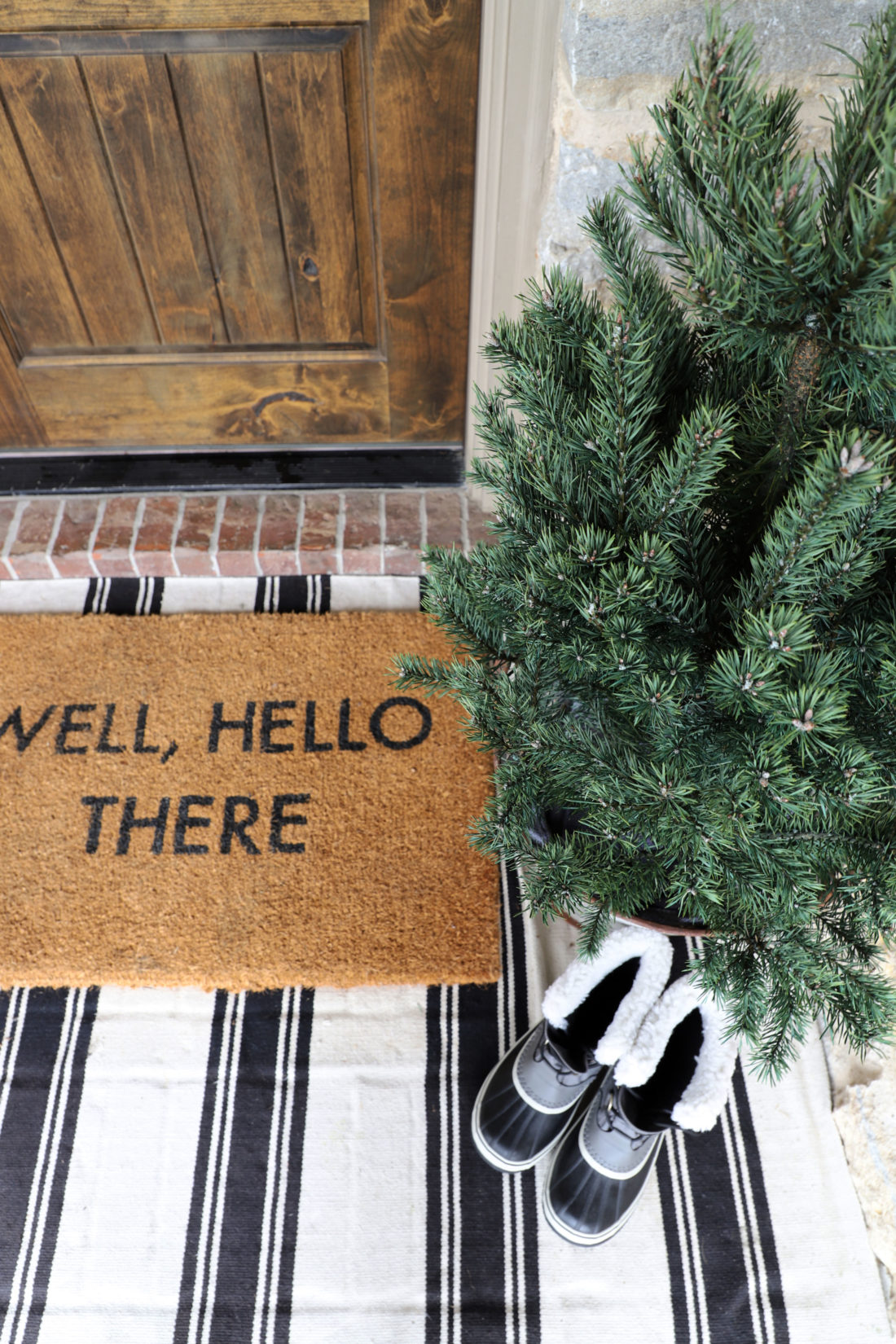 Christmas layered door mat