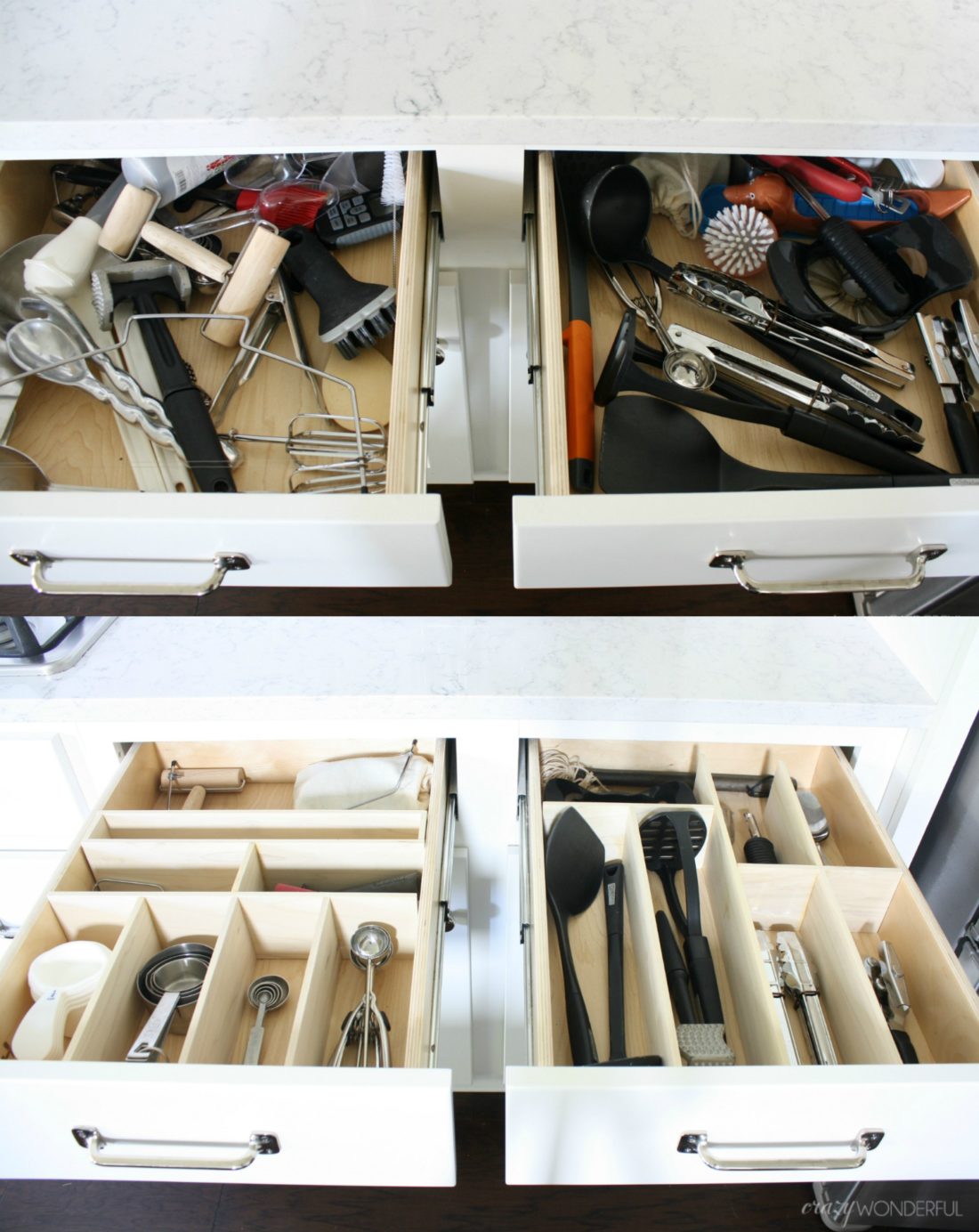 DIY custom drawer organizers