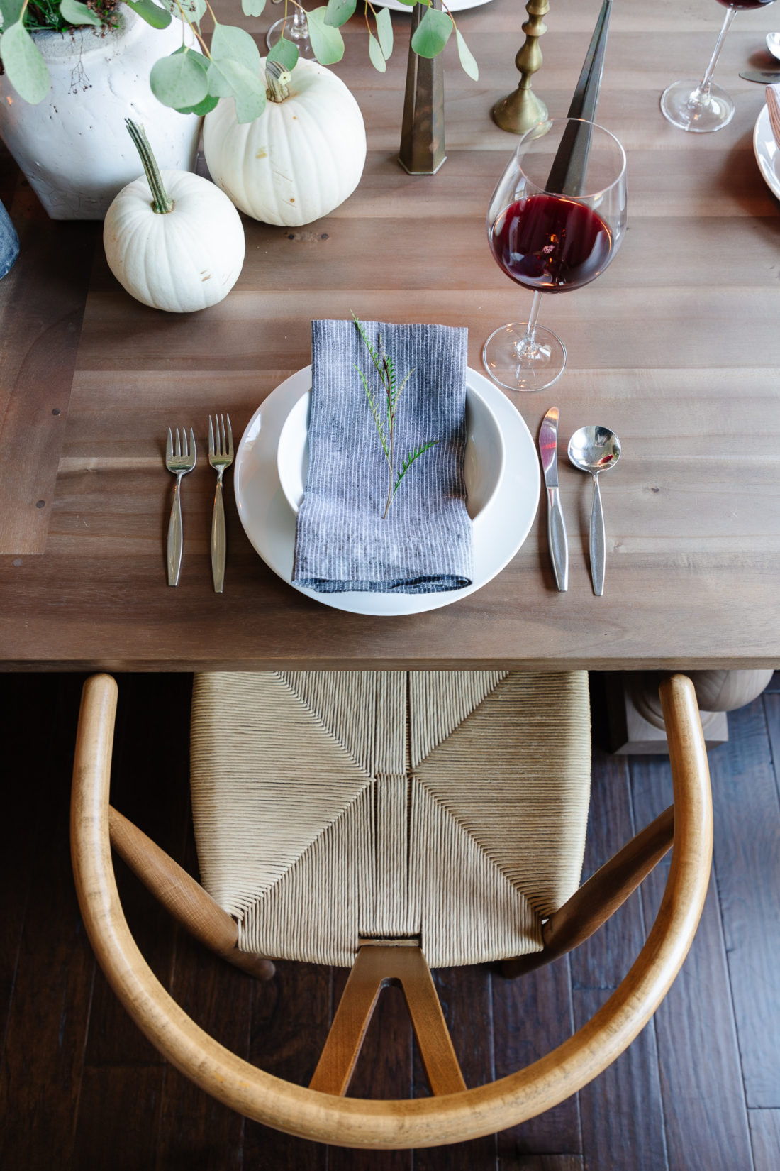 simple thanksgiving place setting